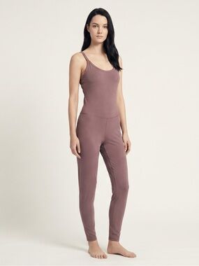 all in motion Brown Spaghetti Strap Jumpsuit Bodysuit, XL